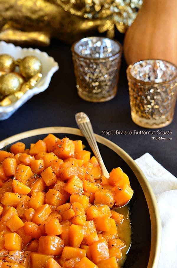 Maple Braised Butternut Squash Side Dish