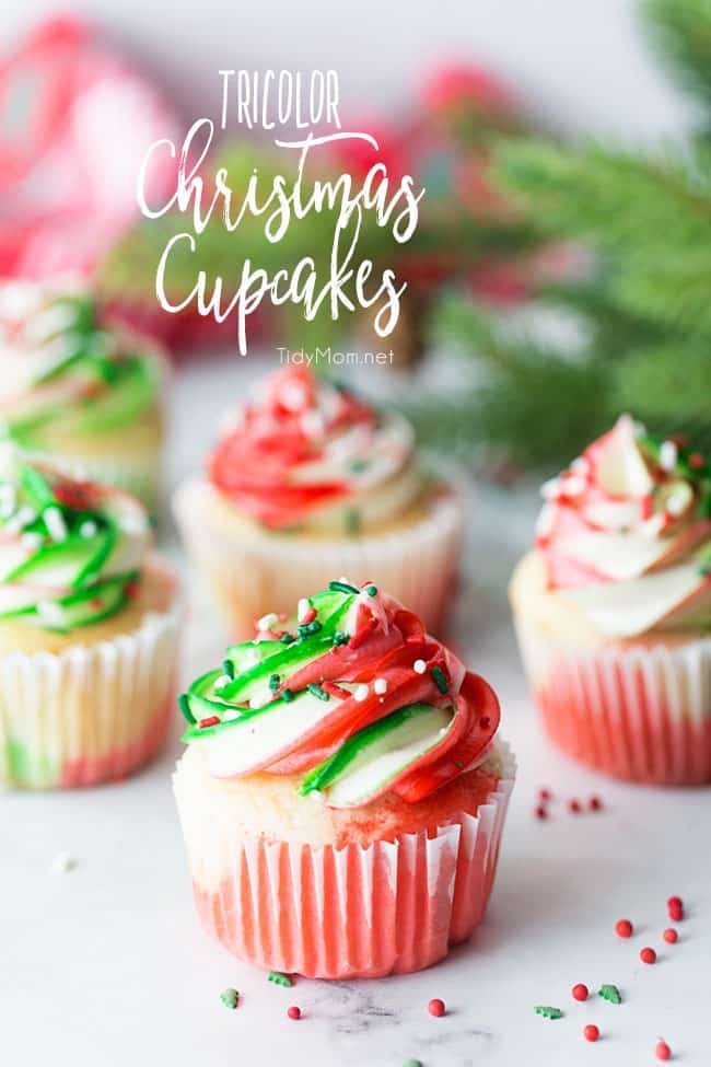 Very Merry Marble Christmas Cupcakes {VIDEO}