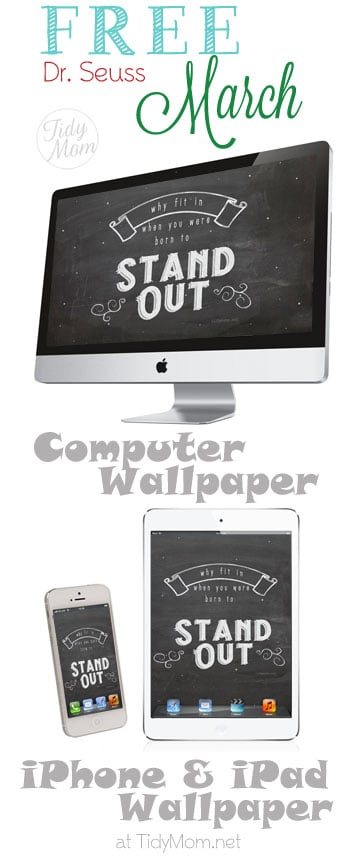 March Chalkboard Wallpaper for Computer, iPhone & iPad