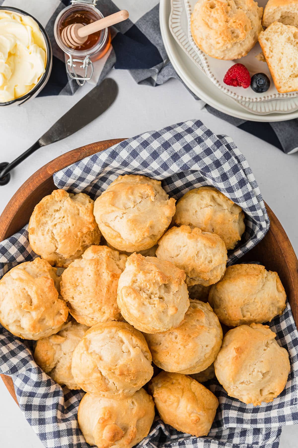 Fluffy Mayonnaise Biscuits In A Muffin Pan