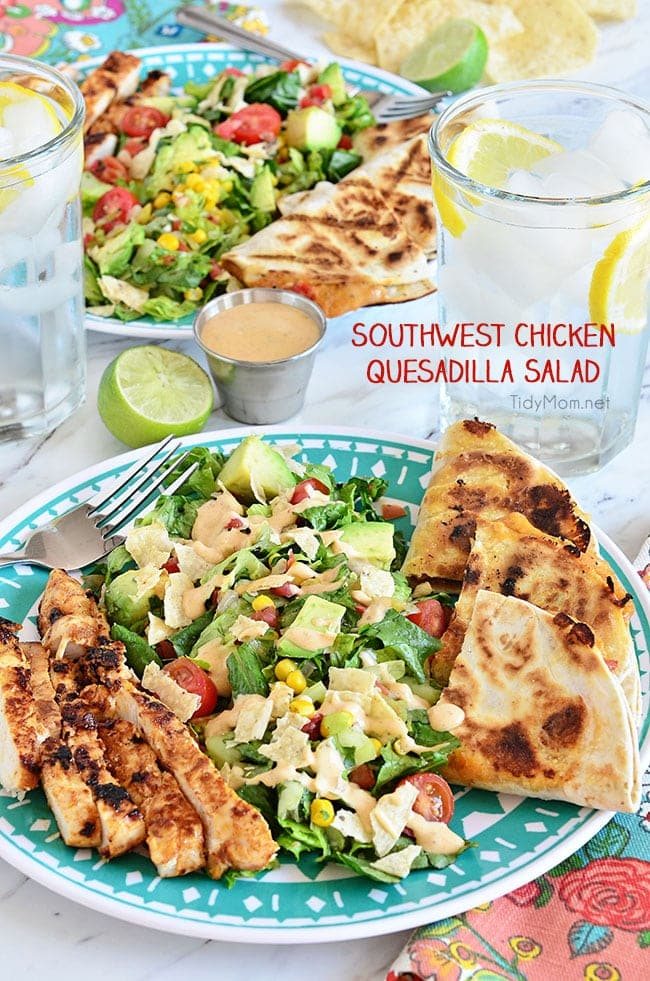 Southwest Chicken Quesadilla Salad
