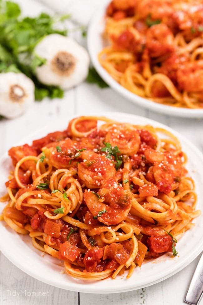Mexican Shrimp Linguine