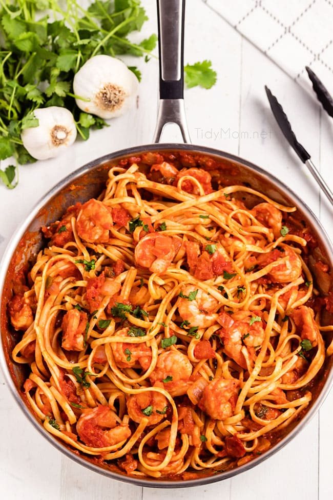 One-pan Mexican Shrimp Linguine