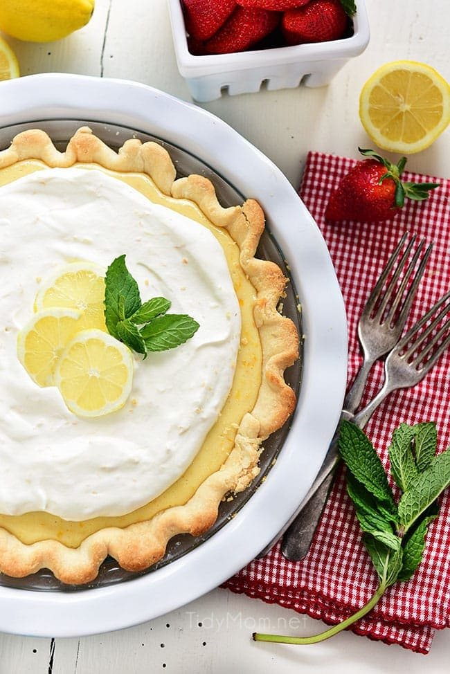 a whole Meyer Lemon Pie