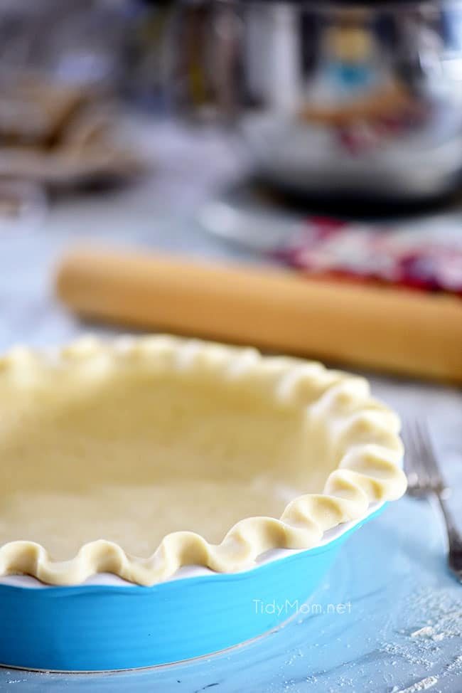 pie crust ready for the oven!