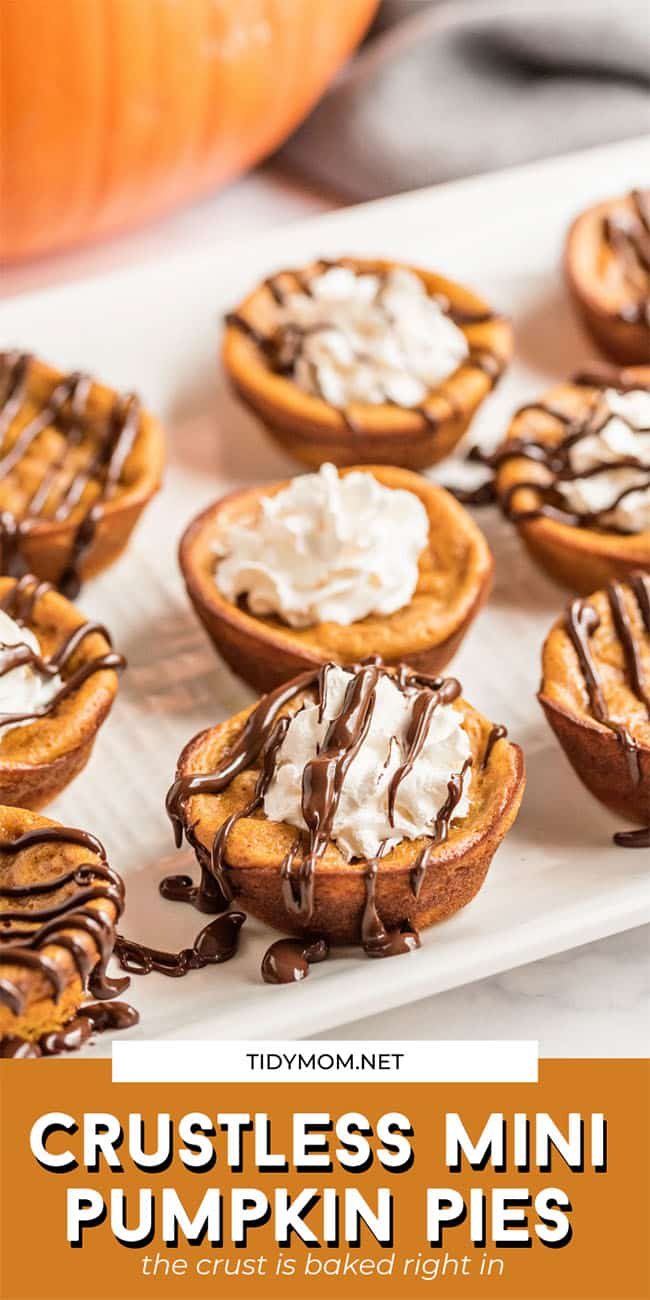 mini pumpkin pies on a plate