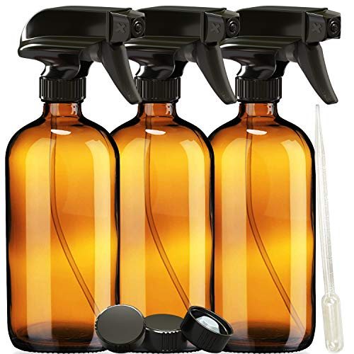 Refillable Empty Amber Glass Spray Bottles