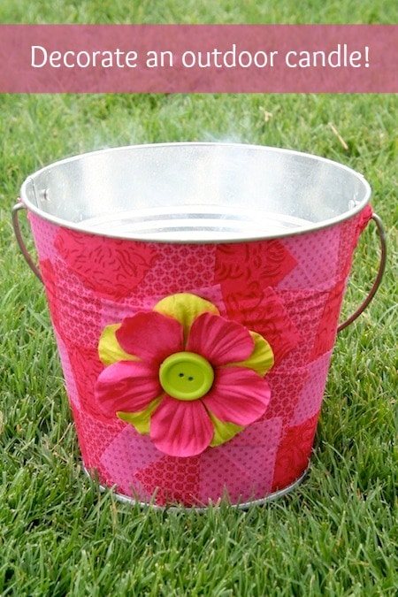 help keep the outdoors looking pretty while you deal with pesky insects. DIY Mod Podge outdoor candle with Amy Anderston of ModPodgeRocks at cetcu.com