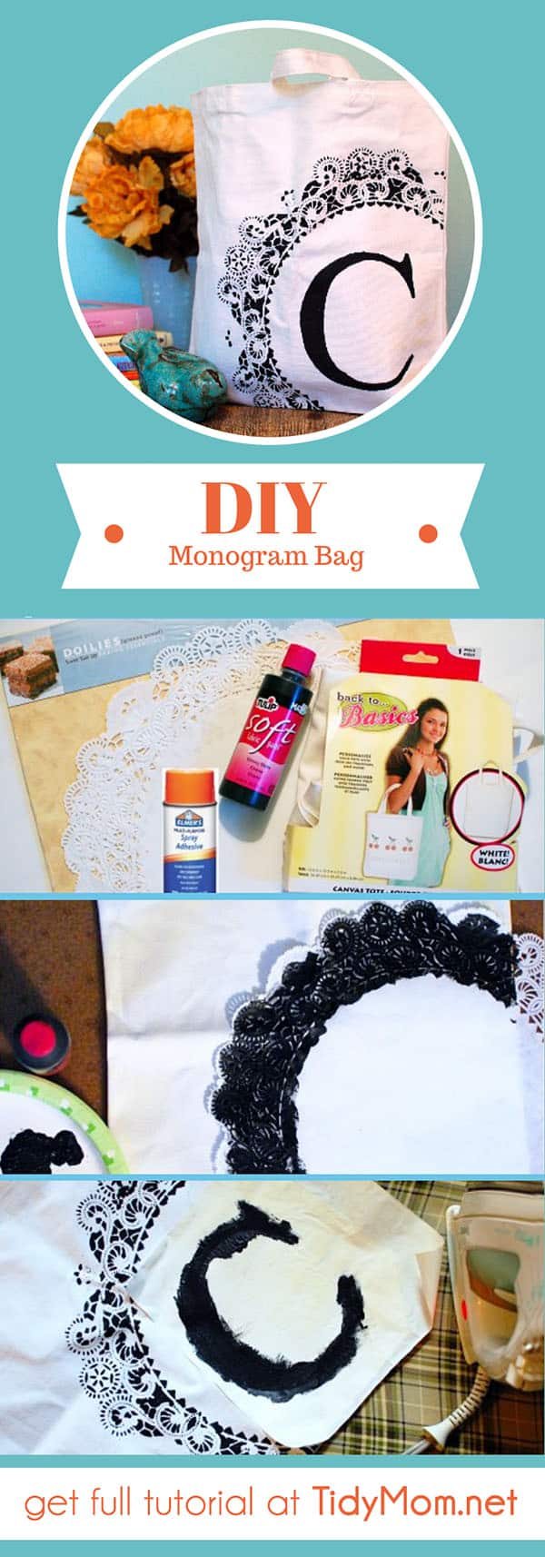 Learn how to stencil a personalized monogram canvas bag at cetcu.com