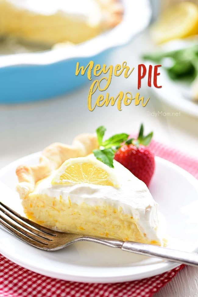 Mother’s Day Brunch Meal Plan recipes, printables and decor at cetcu.com - Meyer Lemon Pie Recipe