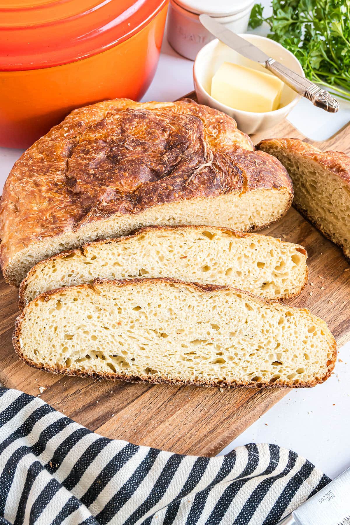 No Knead Sourdough Dutch Oven Bread
