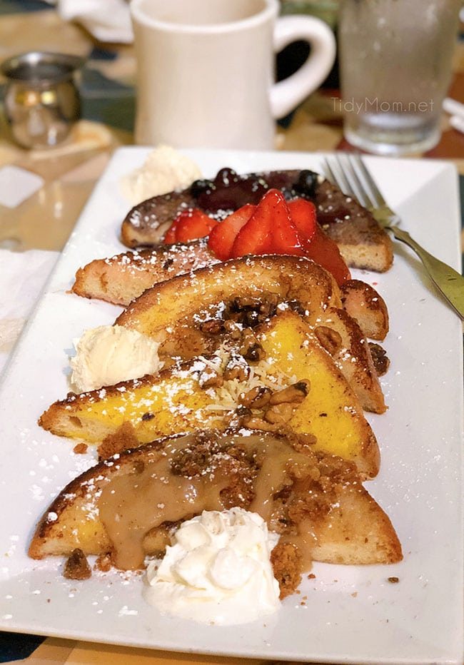 french toast flight from Batter and Berries Chicago restaurant