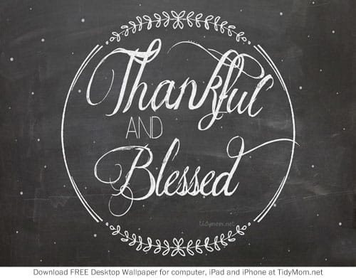 Thankful and Blessed November Chalkboard Wallpaper for Desktop, iPhone and iPad. Free download at cetcu.com