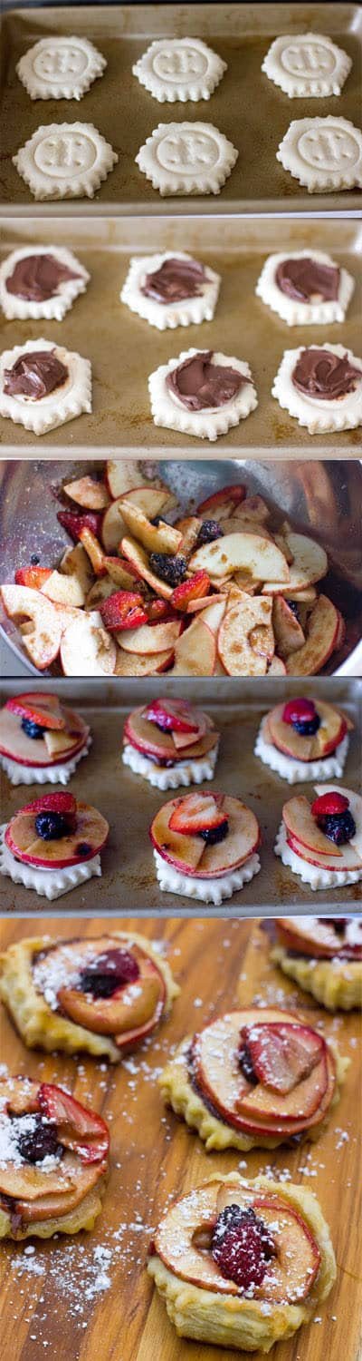 Delicious and incredibly easy to make Nutella and Fruit Tart recipe from Sweet C's Designs at cetcu.com
