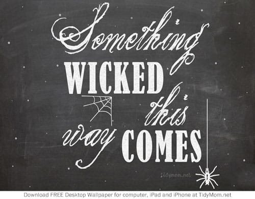 FREE October Chalkboard Wallpaper for your computer, iphone and ipad at cetcu.com