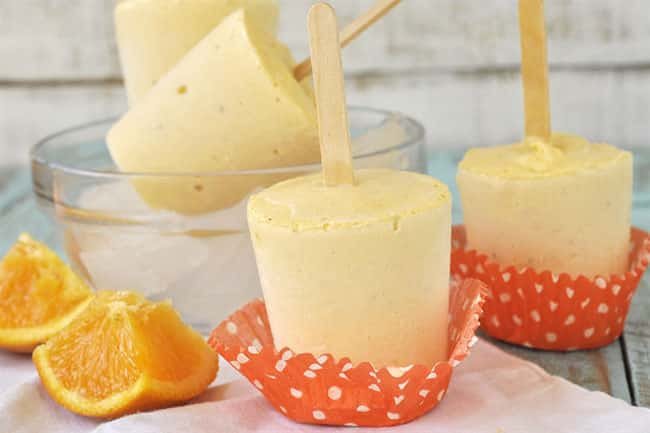 Orange Creamsicle pops