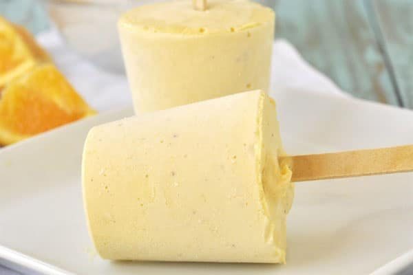 2 Creamy Orange Creamsicle pops
