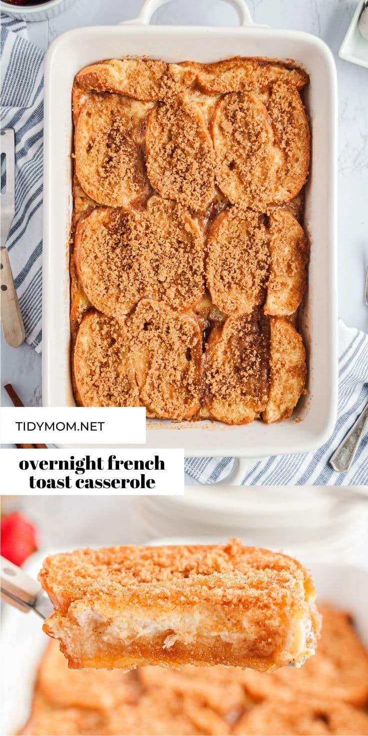french toast casserole photo collage