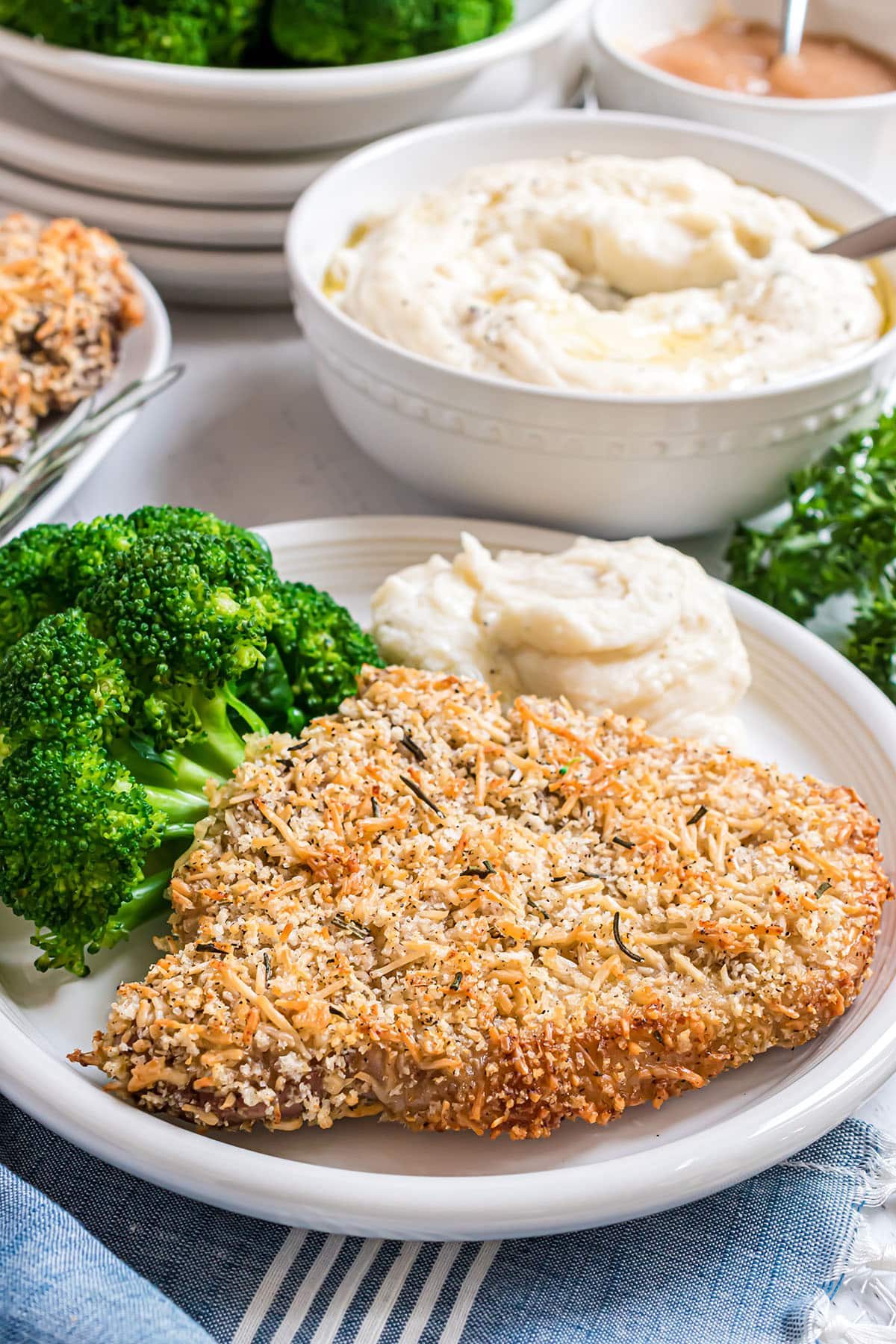 Crusted Parmesan Pork Chops W/Panko Bread Crumbs