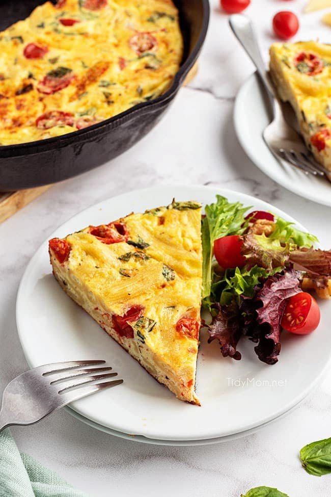 Tomato and Basil Pasta Frittata (VIDEO)