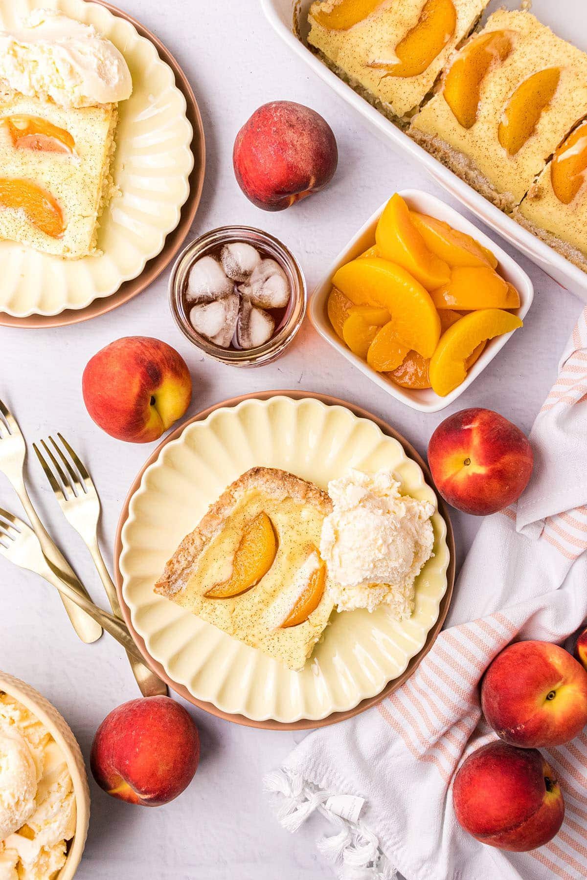 Peach Kuchen (German Peach Cake)