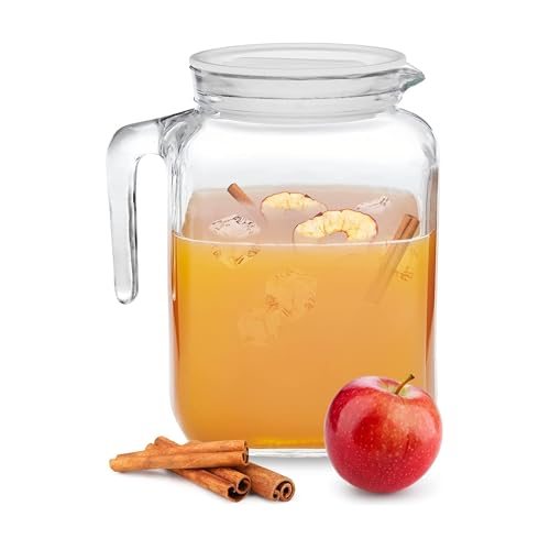 Glass Pitcher With Lid and Spout