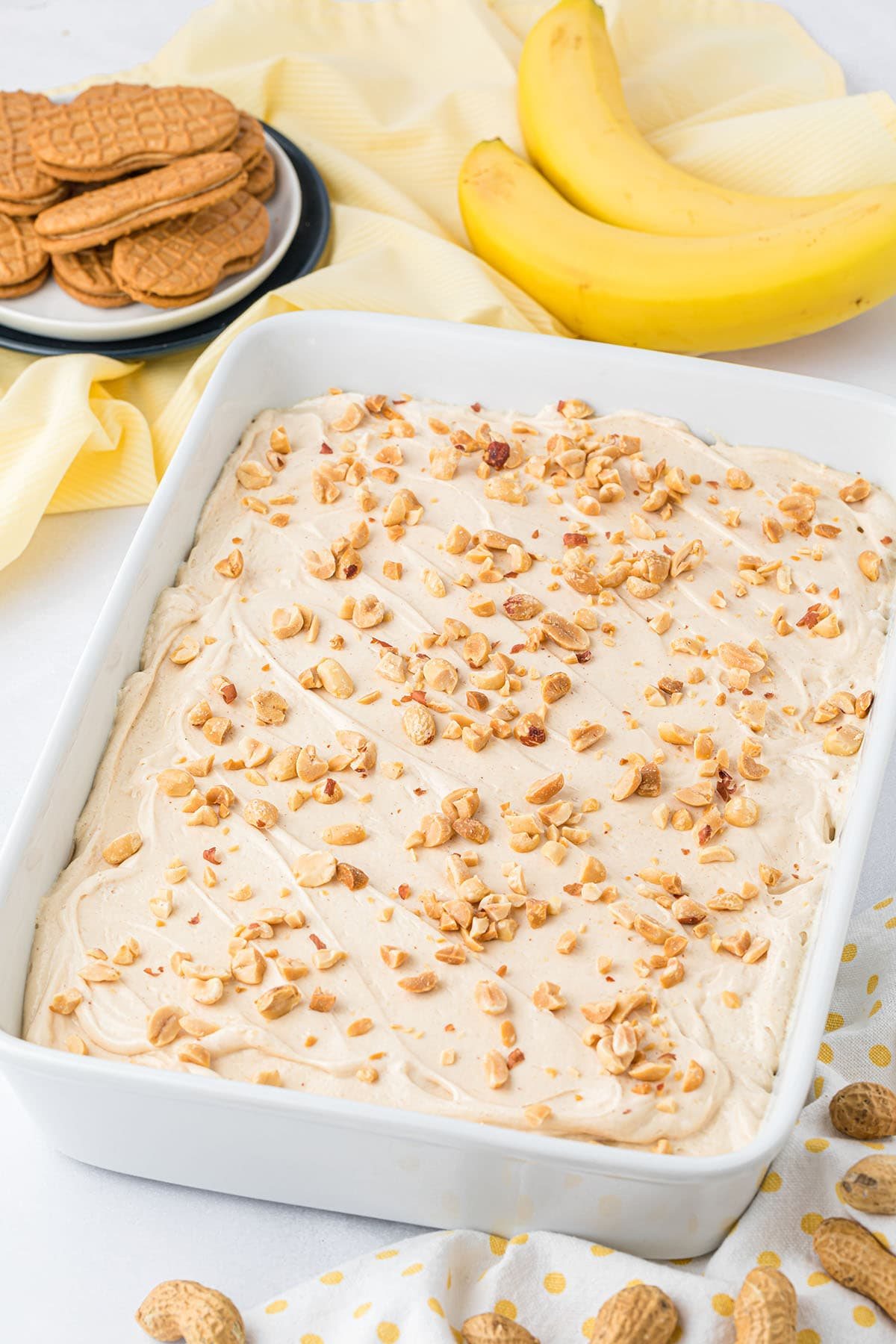icebox cake with bananas and peanut butter cookies
