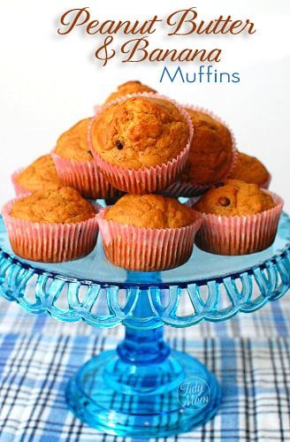 Peanut Butter and Banana Muffins