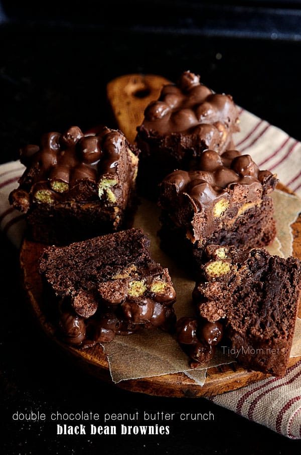 Peanut Butter Crunch Black Bean Brownies