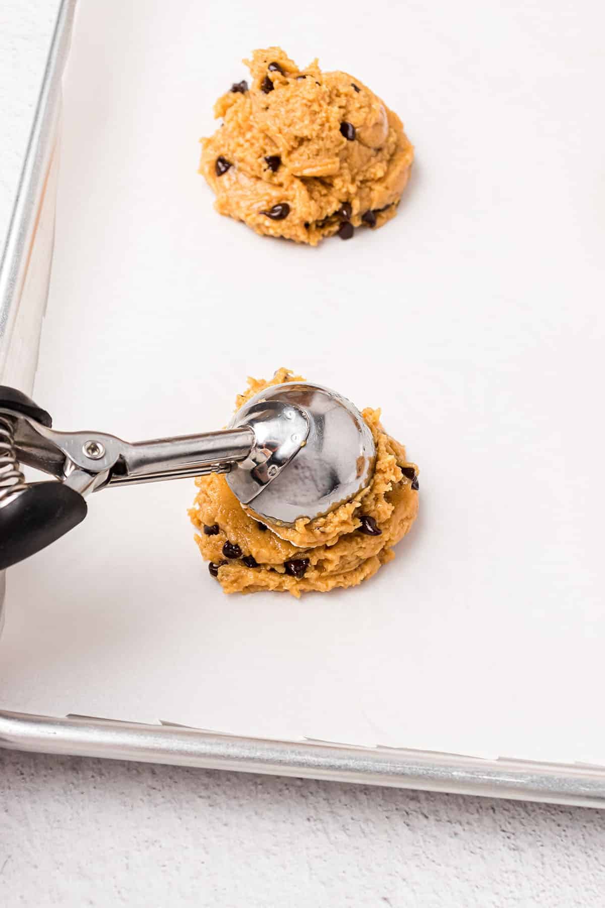 double scooping cookie dough