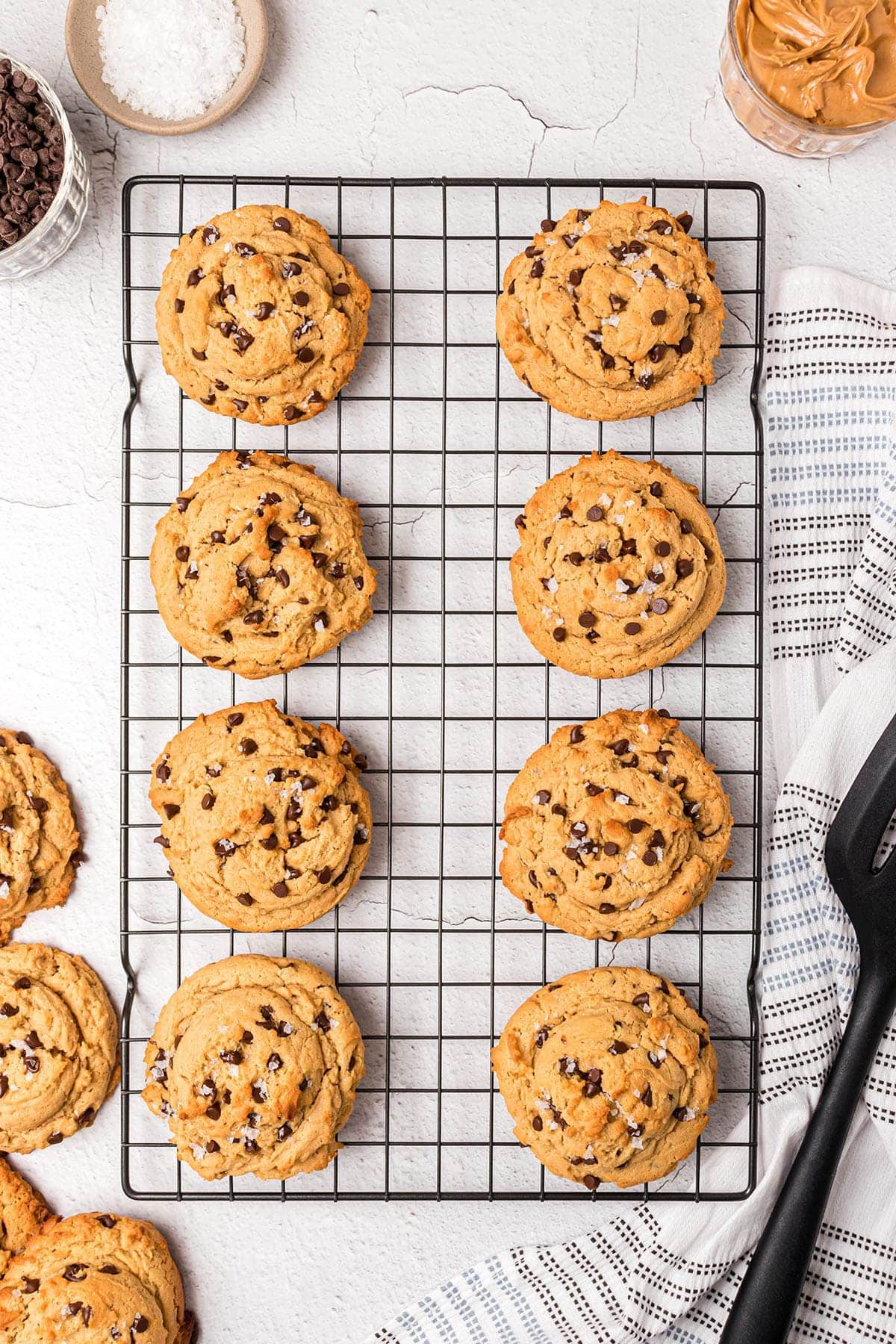 fresh baked cookie on cooling rack