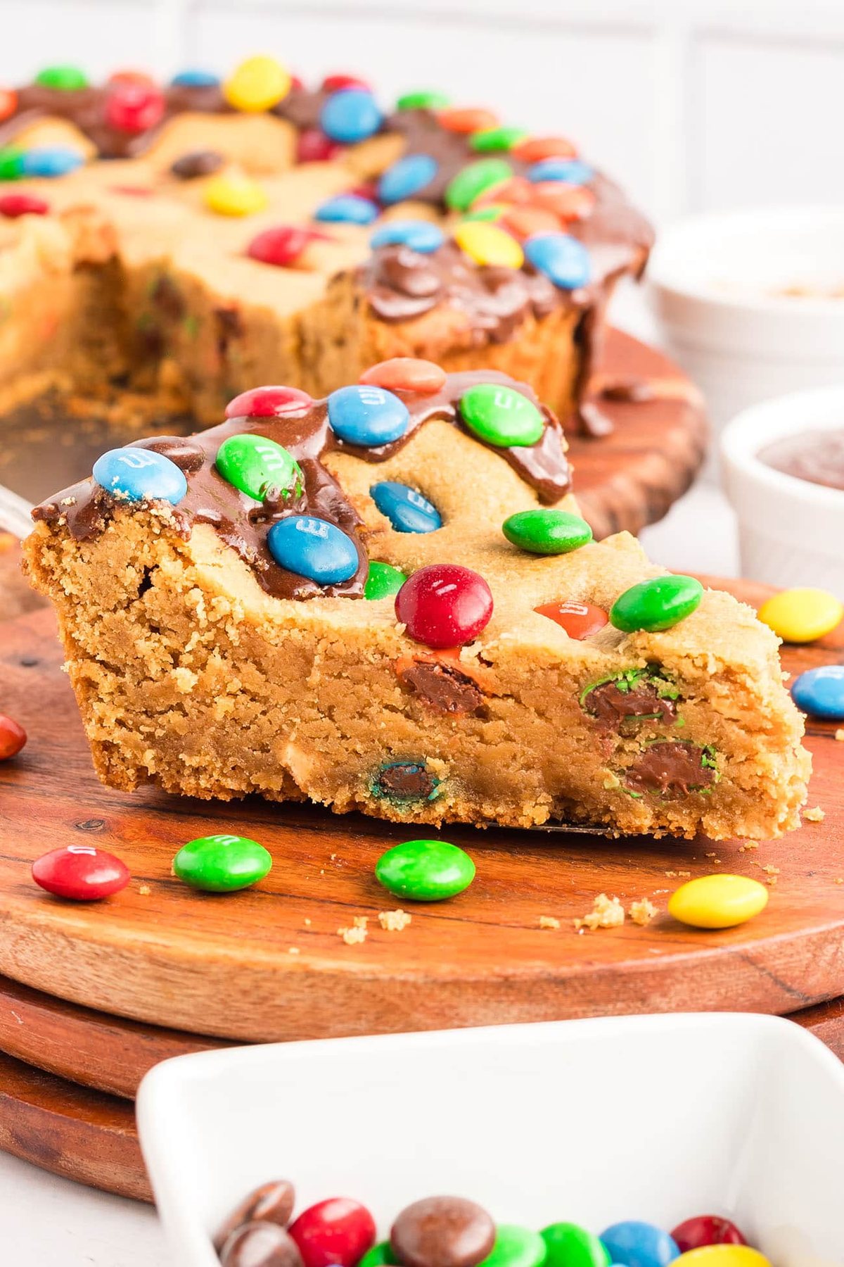 M&M Peanut Butter Cookie Cake