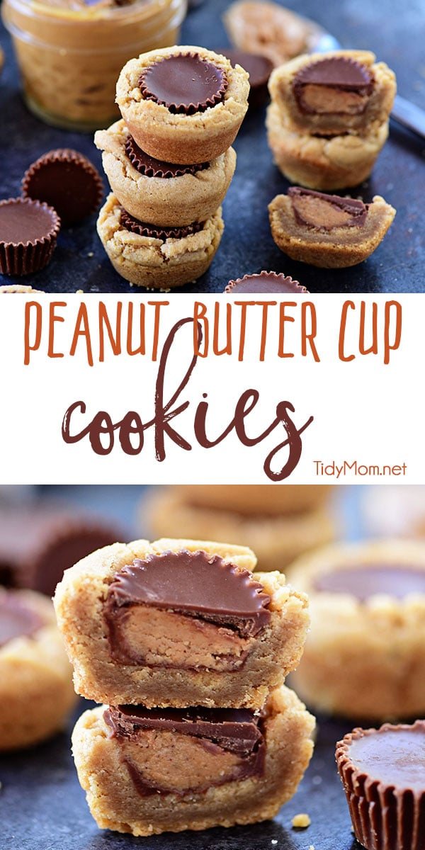 If you like peanut butter, you’re going to LOVE these Peanut Butter Cup Cookies. A peanut butter cookie cup with a chocolate covered peanut butter cup in the middle! A favorite treat any time of year, and perfect for Christmas cookie trays! They are super easy to make if you follow a few tips I’m sharing. Get cookie tips and print recipe at cetcu.com