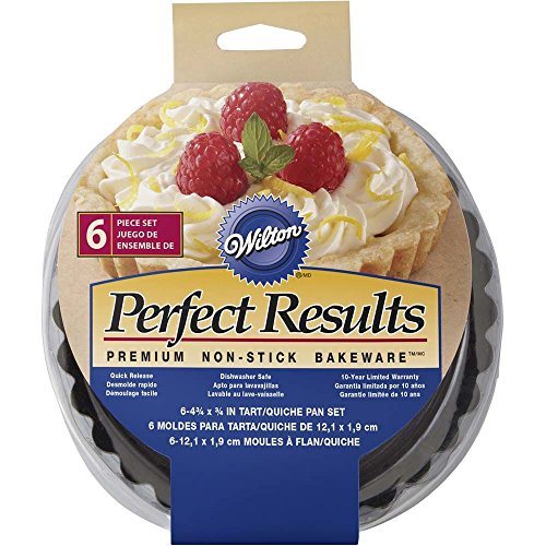 Non-Stick Bakeware Round Tart Pans 4.75 Inch, Set of 6