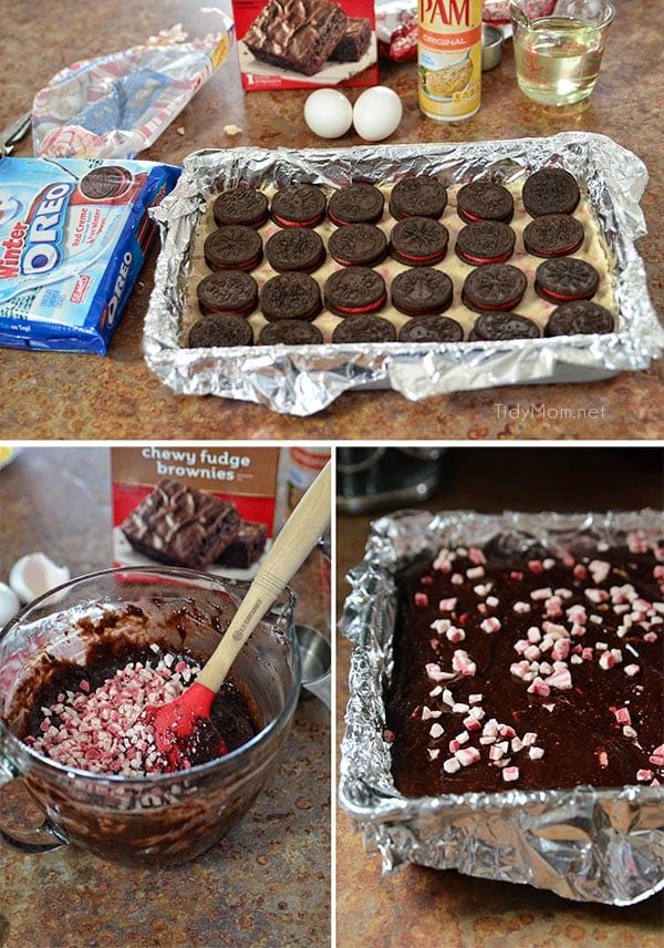 Ultimate Peppermint Cookie n Oreo Fudge Brownies. Recipe at cetcu.com