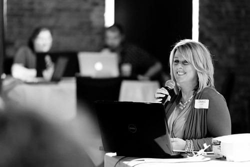 Cetcu speaking at the Food Media Forum