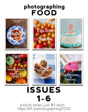 photographing FOOD e-book series. Issue 1-6 just $5 each