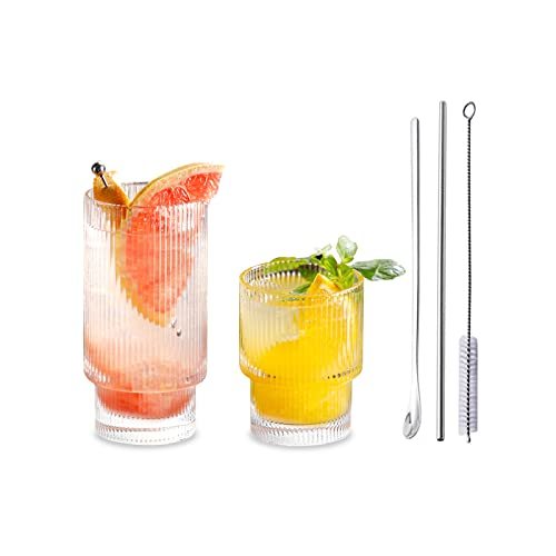 Ripple Vintage Glassware Set of 2
