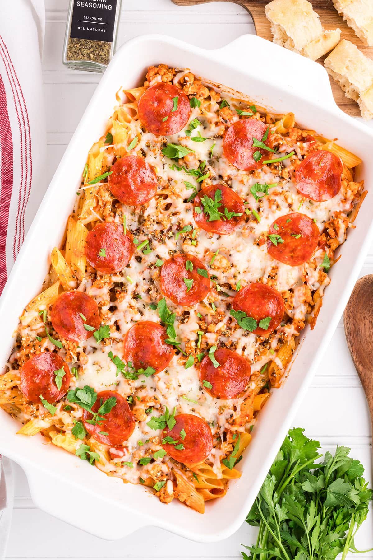 Pizza Pasta Bake-Easy Casserole Recipe