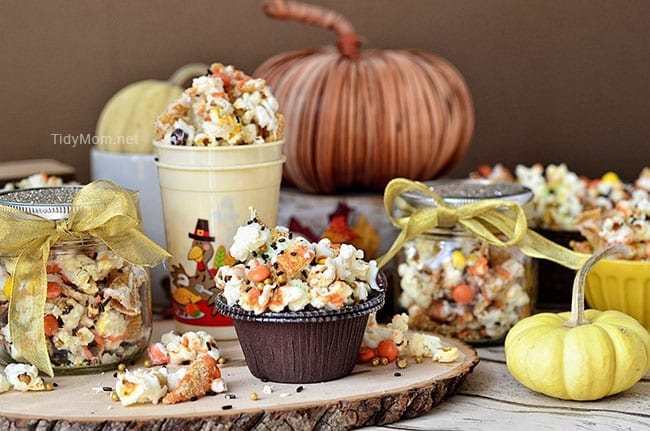 Fall Popcorn and Bugles snack mix recipe at cetcu.com