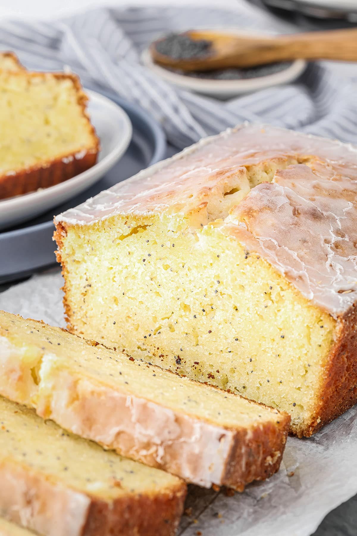 Glazed Almond Poppy Seed Bread