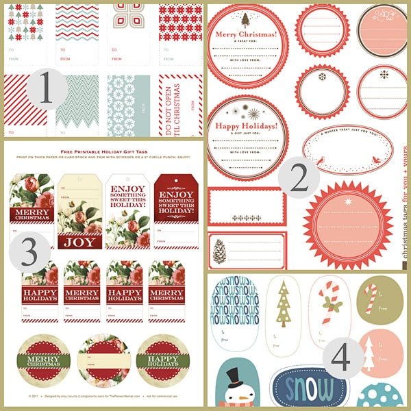 Free Printable Christmas Tags