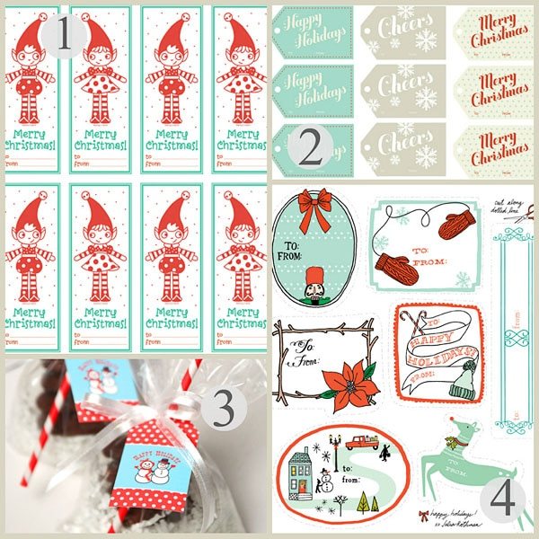 Free Printable Holiday Gifts Tag Round Up