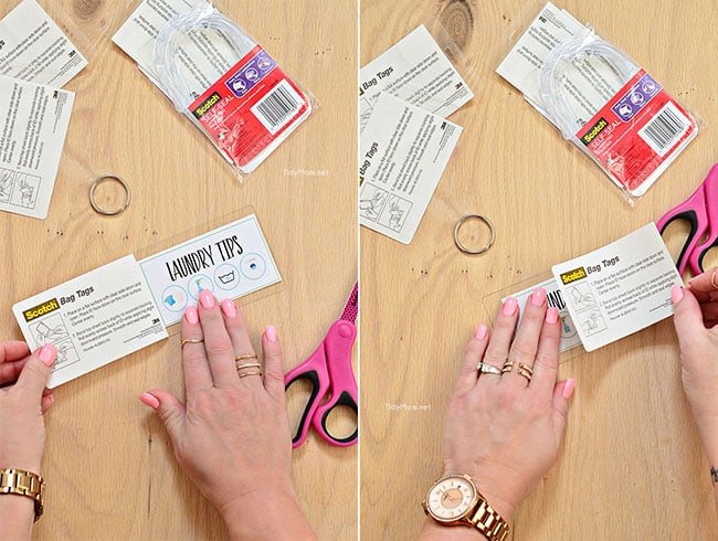 Laundry Tips and Cheat Sheets using Scotch Self-Seal Laminating pouches. Free printable at cetcu.com