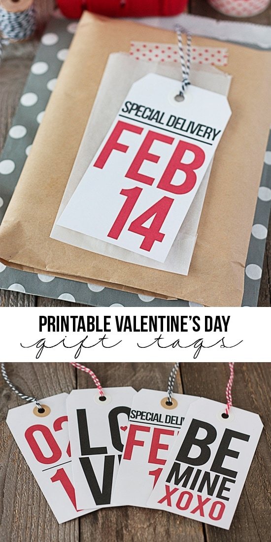 Adorable Printable Valentine Gift Tags