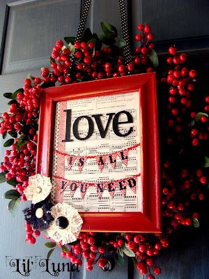 Valentine wreath and frame