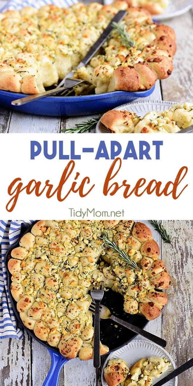 Cheesy Pull-Apart Garlic Bread photo collage