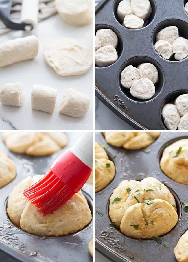 pull apart garlic rolls how-to steps