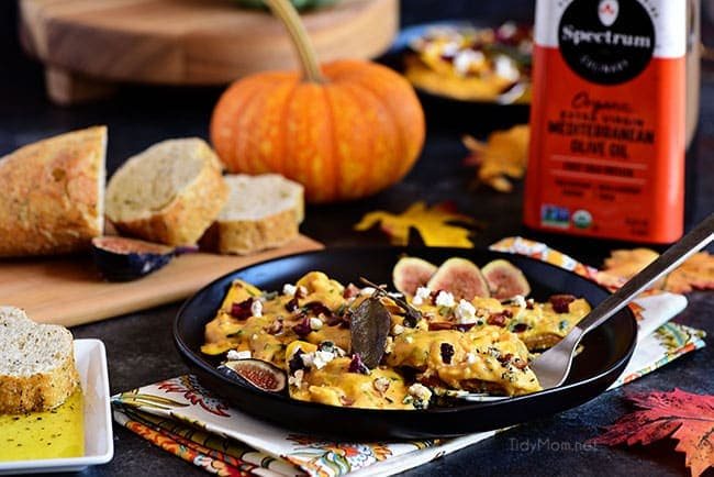 with butternut squash ravioli with Spectrum Olive Oil