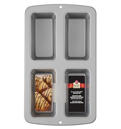Non-Stick Mini Loaf Pan, 4-Cavity